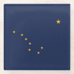 Flagge des Bundesstaates Alaska Glasuntersetzer