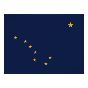 Flagge des Bundesstaates Alaska Poster