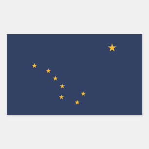 Flagge des Bundesstaates Alaska Rechteckiger Aufkleber