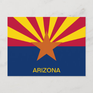 Flagge des Bundesstaates Arizona Postkarte