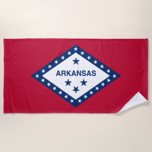 Flagge des Bundesstaates Arkansas Strandtuch