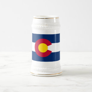 Flagge des Bundesstaates Colorado Bierglas