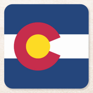 Flagge des Bundesstaates Colorado Rechteckiger Pappuntersetzer
