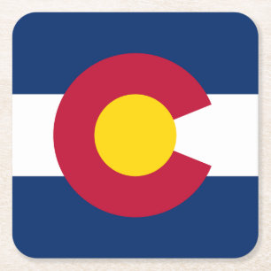 Flagge des Bundesstaates Colorado Rechteckiger Pappuntersetzer