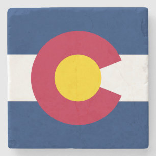 Flagge des Bundesstaates Colorado Steinuntersetzer