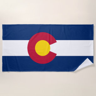 Flagge des Bundesstaates Colorado Strandtuch