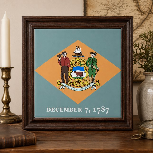 Flagge des Bundesstaates Delaware Fliese (State of Delaware Flag Tile)