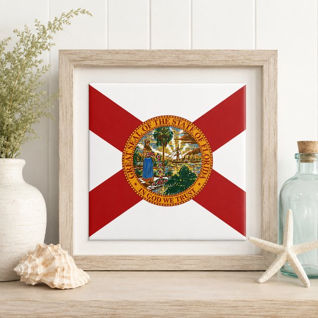 Flagge des Bundesstaates Florida Fliese (Florida State Flag Tile)