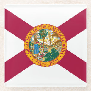 Flagge des Bundesstaates Florida Glasuntersetzer