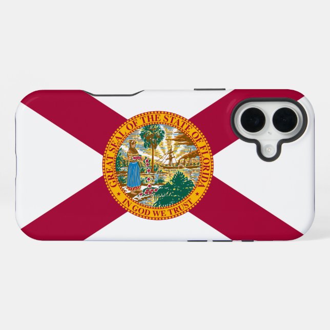 Flagge des Bundesstaates Florida iPhone Hülle (Rückseite (Horizontal))