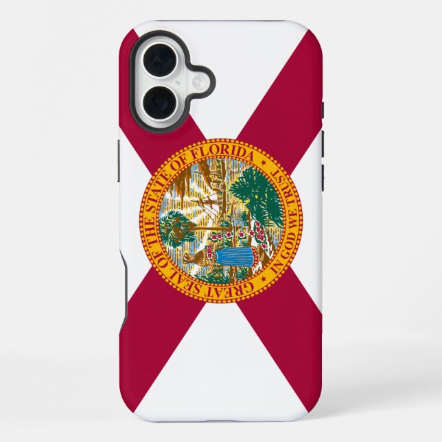 Flagge des Bundesstaates Florida iPhone Hülle (Rückseite)