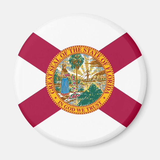 Flagge des Bundesstaates Florida Magnet (Vorne)