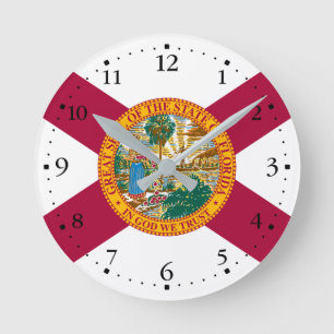 Flagge des Bundesstaates Florida Runde Wanduhr