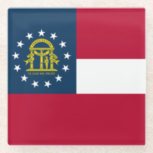 Flagge des Bundesstaates Georgia Glasuntersetzer