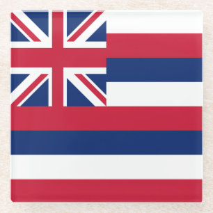 Flagge des Bundesstaates Hawaii Glasuntersetzer