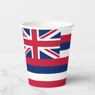 Flagge des Bundesstaates Hawaii Pappbecher