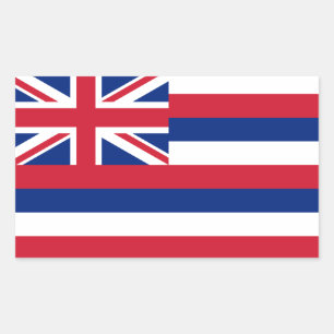 Flagge des Bundesstaates Hawaii Rechteckiger Aufkleber