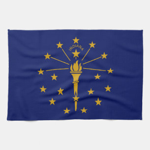 Flagge des Bundesstaates Indiana Geschirrtuch