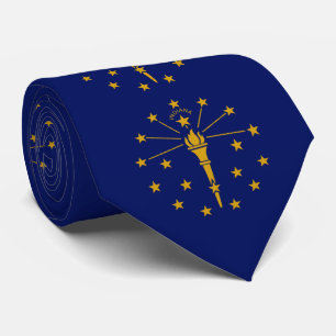 Flagge des Bundesstaates Indiana Krawatte