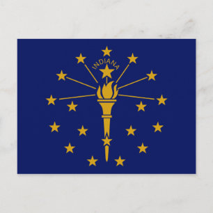 Flagge des Bundesstaates Indiana Postkarte