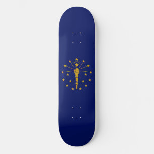 Flagge des Bundesstaates Indiana Skateboard