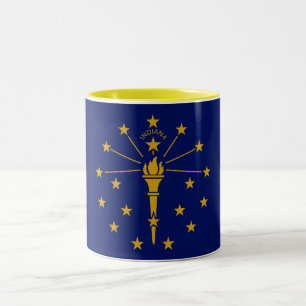 Flagge des Bundesstaates Indiana Zweifarbige Tasse