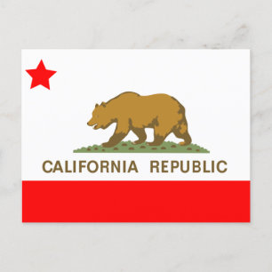 Flagge des Bundesstaates Kalifornien Postkarte
