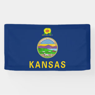 Flagge des Bundesstaates Kansas Banner