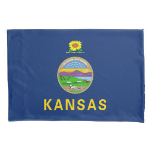 Flagge des Bundesstaates Kansas Kissenbezug