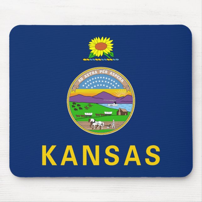 Flagge des Bundesstaates Kansas Mousepad (Vorne)