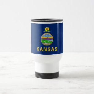 Flagge des Bundesstaates Kansas Reisebecher