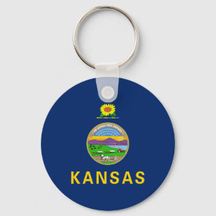 Flagge des Bundesstaates Kansas Schlüsselanhänger