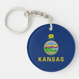 Flagge des Bundesstaates Kansas Schlüsselanhänger