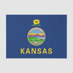 Flagge des Bundesstaates Kansas Seidenpapier