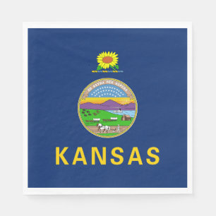 Flagge des Bundesstaates Kansas Serviette