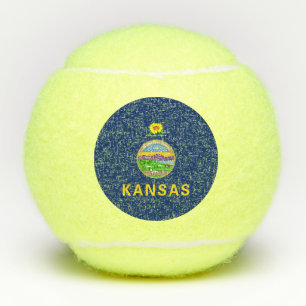 Flagge des Bundesstaates Kansas Tennisbälle