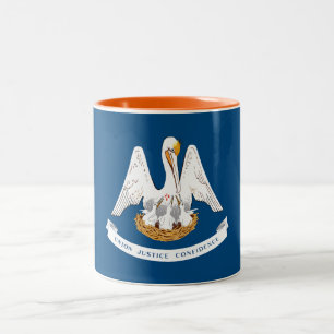 Flagge des Bundesstaates Louisiana Zweifarbige Tasse