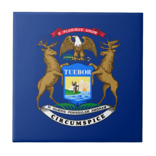 Flagge des Bundesstaates Michigan Fliese