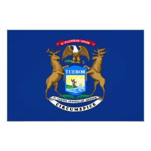 Flagge des Bundesstaates Michigan Fotodruck