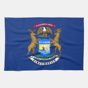 Flagge des Bundesstaates Michigan Geschirrtuch