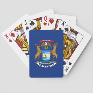Flagge des Bundesstaates Michigan Spielkarten