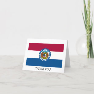 Flagge des Bundesstaates Missouri Dankeskarte