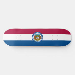 Flagge des Bundesstaates Missouri Skateboard
