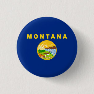 Flagge des Bundesstaates Montana Button