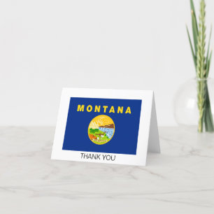 Flagge des Bundesstaates Montana Dankeskarte