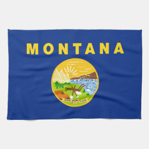Flagge des Bundesstaates Montana Geschirrtuch