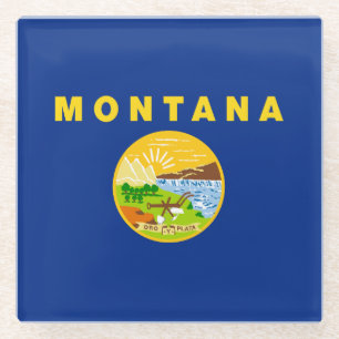 Flagge des Bundesstaates Montana Glasuntersetzer