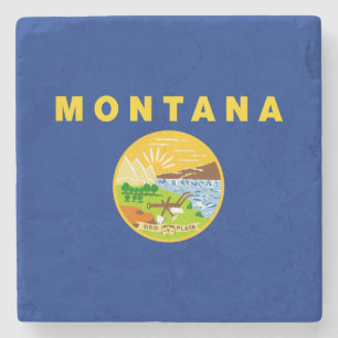 Flagge des Bundesstaates Montana Steinuntersetzer