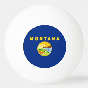 Flagge des Bundesstaates Montana Tischtennisball