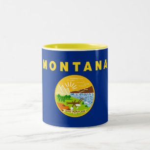 Flagge des Bundesstaates Montana Zweifarbige Tasse